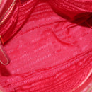 PRADA Shoulder Bag Nylon Leather 2way Pink Gold Auth mr2258-11