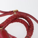 PRADA Shoulder Bag Nylon Leather 2way Pink Gold Auth mr2258-14