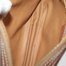 CELINE Macadam Canvas Clutch Bag PVC Leather 5 Set Brown Gold Auth mr2262-11