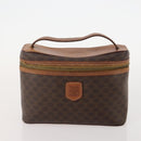 CELINE Macadam Canvas Clutch Bag PVC Leather 5 Set Brown Gold Auth mr2262-12