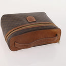 CELINE Macadam Canvas Clutch Bag PVC Leather 5 Set Brown Gold Auth mr2262-14