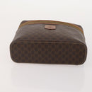 CELINE Macadam Canvas Clutch Bag PVC Leather 5 Set Brown Gold Auth mr2262-15