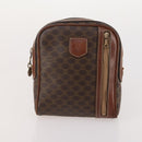 CELINE Macadam Canvas Clutch Bag PVC Leather 5 Set Brown Gold Auth mr2262-18