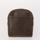 CELINE Macadam Canvas Clutch Bag PVC Leather 5 Set Brown Gold Auth mr2262-19