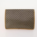 CELINE Macadam Canvas Clutch Bag PVC Leather 5 Set Brown Gold Auth mr2262-3
