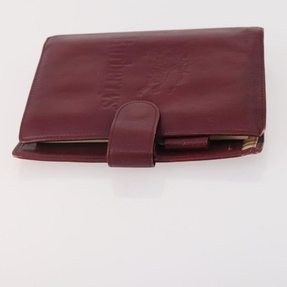 BURBERRY Nova Check Clutch Bag Canvas Leather 3 Set Beige Red Auth mr2263