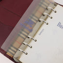 BURBERRY Nova Check Clutch Bag Canvas Leather 3 Set Beige Red Auth mr2263-14