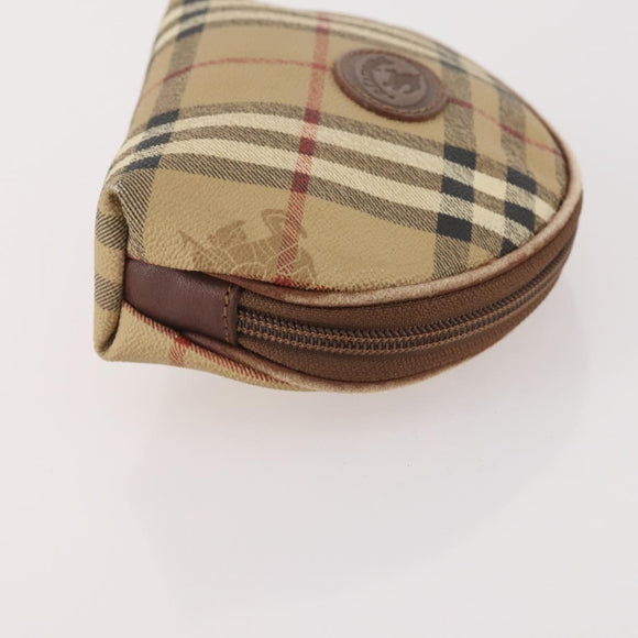 BURBERRY Nova Check Clutch Bag Canvas Leather 3 Set Beige Red Auth mr2263