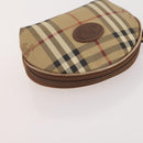 BURBERRY Nova Check Clutch Bag Canvas Leather 3 Set Beige Red Auth mr2263-18