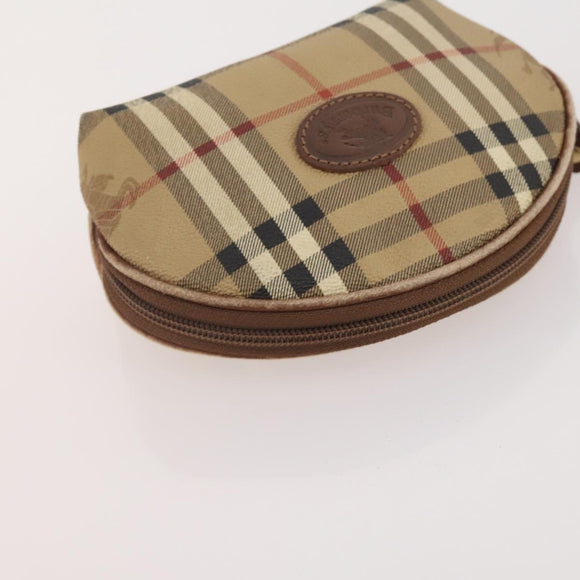 BURBERRY Nova Check Clutch Bag Canvas Leather 3 Set Beige Red Auth mr2263