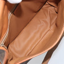 CELINE Macadam Canvas Star Ball Shoulder Bag PVC Leather Brown Gold Auth mr2264-10