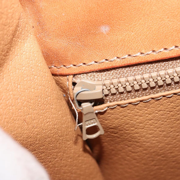 CELINE Macadam Canvas Star Ball Shoulder Bag PVC Leather Brown Gold Auth mr2264