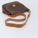 CELINE Macadam Canvas Star Ball Shoulder Bag PVC Leather Brown Gold Auth mr2264-7