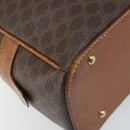 CELINE Macadam Canvas Hand Bag PVC Leather Brown Gold Auth mr2265-13