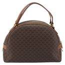 CELINE Macadam Canvas Hand Bag PVC Leather Brown Gold Auth mr2265-3