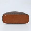 CELINE Macadam Canvas Hand Bag PVC Leather Brown Gold Auth mr2265-9