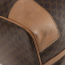 CELINE Macadam Canvas Boston Bag PVC Leather Brown Gold Auth mr2267-14