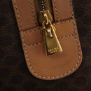 CELINE Macadam Canvas Boston Bag PVC Leather Brown Gold Auth mr2267-19