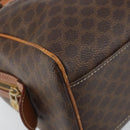 CELINE Macadam Canvas Hand Bag PVC Leather Brown Gold Auth mr2268-11