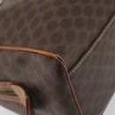 CELINE Macadam Canvas Hand Bag PVC Leather Brown Gold Auth mr2268-13