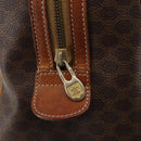CELINE Macadam Canvas Hand Bag PVC Leather Brown Gold Auth mr2268-15