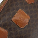 CELINE Macadam Canvas Hand Bag PVC Leather Brown Gold Auth mr2268-16