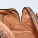 CELINE Macadam Canvas Hand Bag PVC Leather Brown Gold Auth mr2268-18