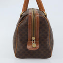 CELINE Macadam Canvas Hand Bag PVC Leather Brown Gold Auth mr2268-4