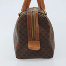 CELINE Macadam Canvas Hand Bag PVC Leather Brown Gold Auth mr2268-5