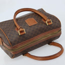 CELINE Macadam Canvas Hand Bag PVC Leather Brown Gold Auth mr2268-6