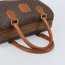 CELINE Macadam Canvas Hand Bag PVC Leather Brown Gold Auth mr2268-7