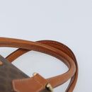 CELINE Macadam Canvas Hand Bag PVC Leather Brown Gold Auth mr2268-8