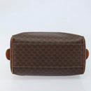 CELINE Macadam Canvas Hand Bag PVC Leather Brown Gold Auth mr2268-9