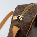 CELINE Macadam Canvas Umhängetasche PVC Leder Braun Gold Auth mr2269A-10