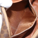 CELINE Macadam Canvas Umhängetasche PVC Leder Braun Gold Auth mr2269A-21