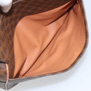 CELINE Macadam Canvas Umhängetasche PVC Leder Braun Gold Auth mr2269A-22