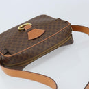 CELINE Macadam Canvas Umhängetasche PVC Leder Braun Gold Auth mr2269A-6