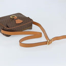 CELINE Macadam Canvas Umhängetasche PVC Leder Braun Gold Auth mr2269A-7