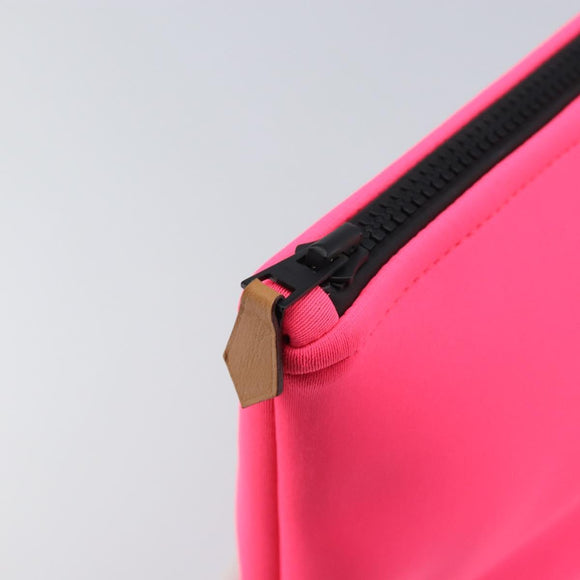 HERMES Neovan GM Clutch Bag Nylon Pink Auth mr2271A
