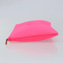 HERMES Neovan GM Clutch Bag Nylon Pink Auth mr2271A-4