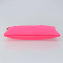 HERMES Neovan GM Clutch Bag Nylon Pink Auth mr2271A-6