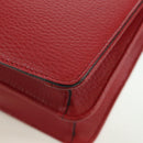 GUCCI Chain Shoulder Bag Leather Red Gold 510304 Auth mr2272V-13