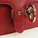 GUCCI Chain Shoulder Bag Leather Red Gold 510304 Auth mr2272V-15
