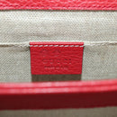 GUCCI Chain Shoulder Bag Leather Red Gold 510304 Auth mr2272V-17