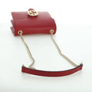 GUCCI Chain Shoulder Bag Leather Red Gold 510304 Auth mr2272V-7