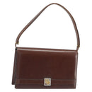 Christian Dior Shoulder Bag Leather Brown Gold Auth mr2273-1