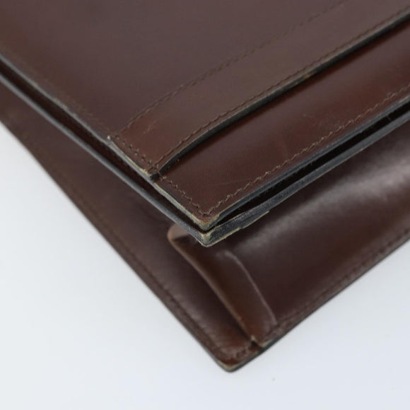Christian Dior Umhängetasche Leder Braun Gold Auth mr2273