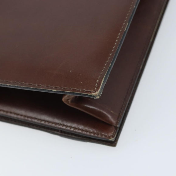 Christian Dior Umhängetasche Leder Braun Gold Auth mr2273