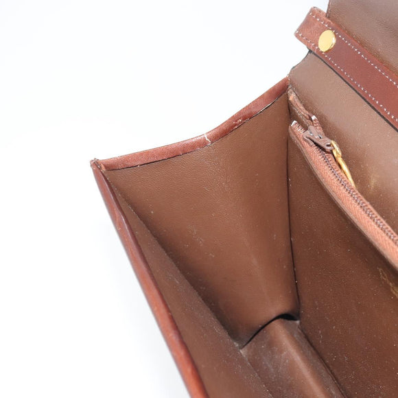 Christian Dior Umhängetasche Leder Braun Gold Auth mr2273