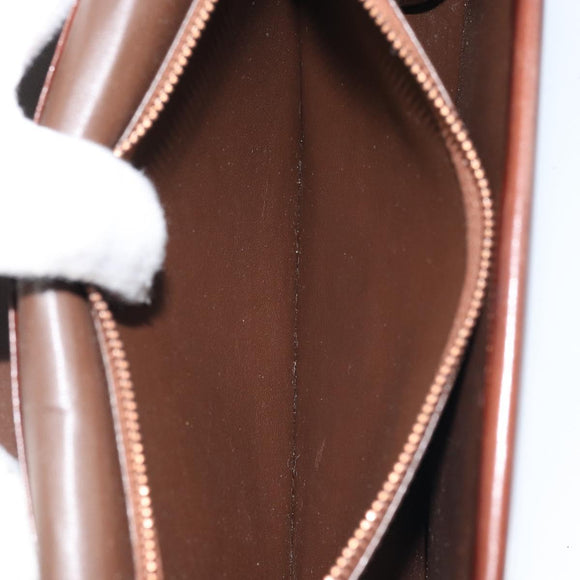 Christian Dior Umhängetasche Leder Braun Gold Auth mr2273